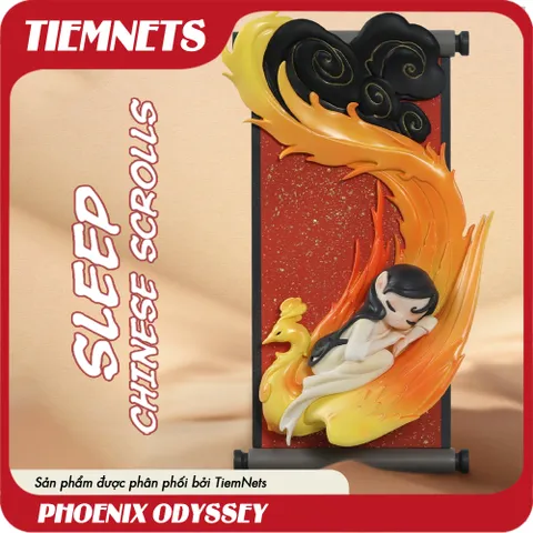 Bộ Mô Hình Blind Box Sleep Chinese Scrolls - 10 Nhân Vật PVC/ABS Cao 15cm - Quà Tặng Fan Arttoys Chính Hãng 52Toys