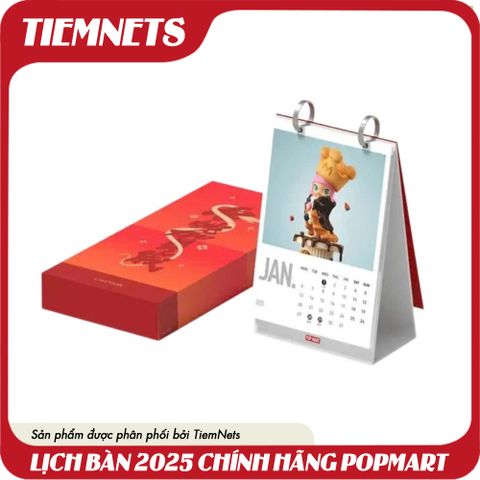 LỊCH ĐỂ BÀN - LÌ XÌ - BÀI TÂY POPMART 2025 ẤT TỴ