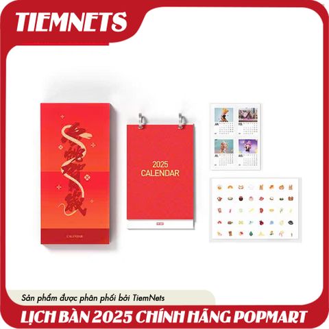 LỊCH ĐỂ BÀN - LÌ XÌ - BÀI TÂY POPMART 2025 ẤT TỴ