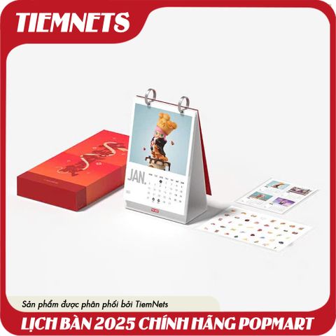 LỊCH ĐỂ BÀN - LÌ XÌ - BÀI TÂY POPMART 2025 ẤT TỴ