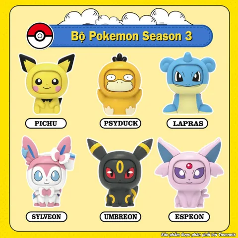 Mô Hình Pokemon Lật Mặt Siêu Cute - Bộ 3 Phiên Bản Phát Hành, Figure PVC/ABS, Cao 5-7cm, Quà Tặng Fan Pokemon