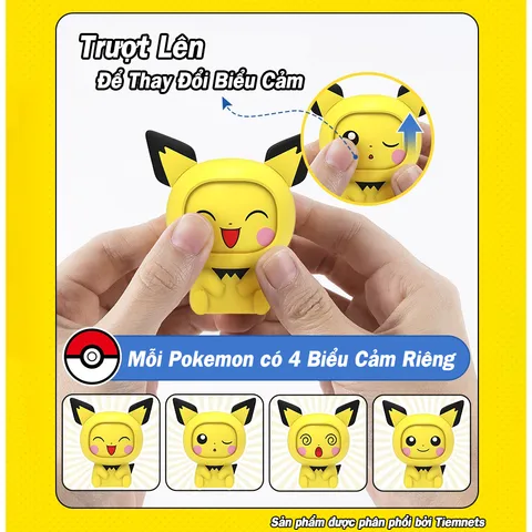 Mô Hình Pokemon Lật Mặt Siêu Cute - Bộ 3 Phiên Bản Phát Hành, Figure PVC/ABS, Cao 5-7cm, Quà Tặng Fan Pokemon