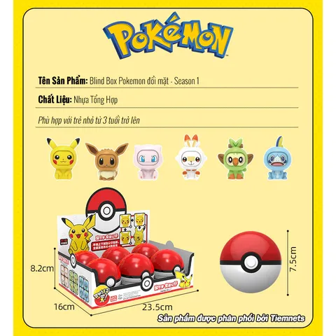 Mô Hình Pokemon Lật Mặt Siêu Cute - Bộ 3 Phiên Bản Phát Hành, Figure PVC/ABS, Cao 5-7cm, Quà Tặng Fan Pokemon