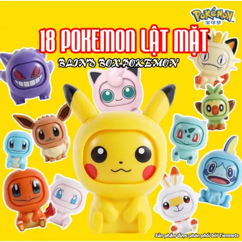 Mô Hình Pokemon Lật Mặt Siêu Cute - Bộ 3 Phiên Bản Phát Hành, Figure PVC/ABS, Cao 5-7cm, Quà Tặng Fan Pokemon
