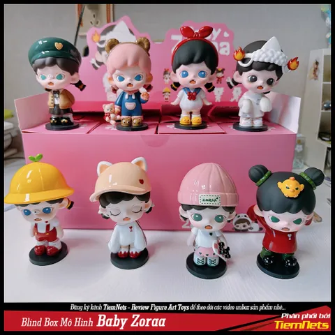 Bộ Mô Hình Blind Box Zoraa Mischief Diary - 10 Nhân Vật Chibi Cute, Kungfu Baby và The Godfather - Quà Tặng Thú Vị cho Trẻ Em