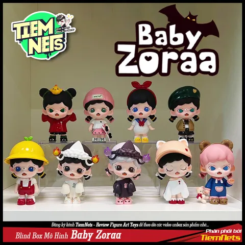 Bộ Mô Hình Blind Box Zoraa Mischief Diary - 10 Nhân Vật Chibi Cute, Kungfu Baby và The Godfather - Quà Tặng Thú Vị cho Trẻ Em