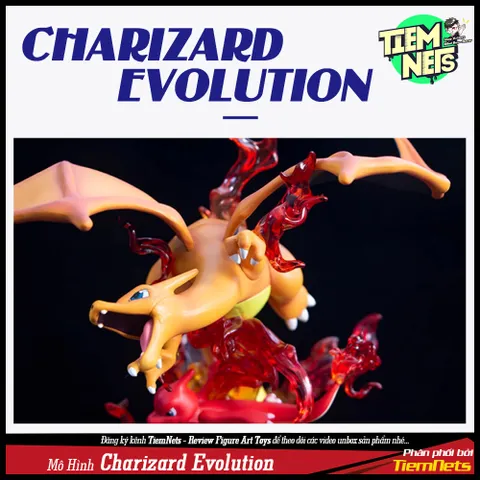 MÔ HÌNH POKEMON CHARIZARD EVOLUTION