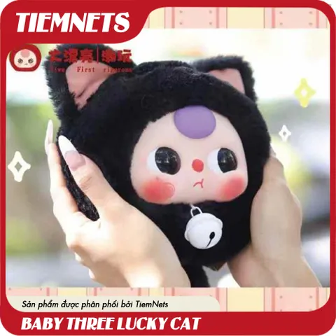 MÔ HÌNH BLIND BOX BABY THREE MÈO THẦN TÀI - FORTUNE CAT ZIPPER BAG - CHÍNH HÃNG DOUMI