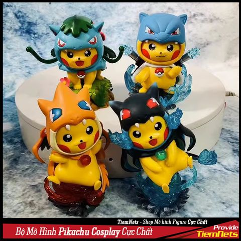 Bộ Mô Hình Pokemon Pikachu Cosplay Full Box