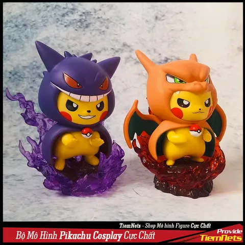 Bộ Mô Hình Pokemon Pikachu Cosplay Full Box