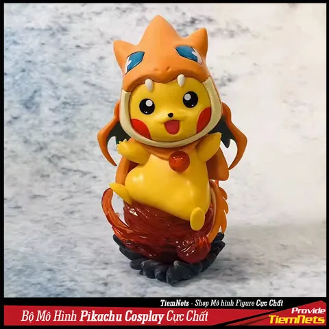 Bộ Mô Hình Pokemon Pikachu Cosplay Full Box