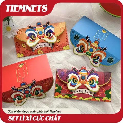 Bộ 4 Lì Xì Màu Sắc Tươi Tắn - Gift Tặng Ngày Tết Ý Nghĩa, Siêu Xinh Cực Đẹp