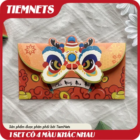 Bộ 4 Lì Xì Màu Sắc Tươi Tắn - Gift Tặng Ngày Tết Ý Nghĩa, Siêu Xinh Cực Đẹp