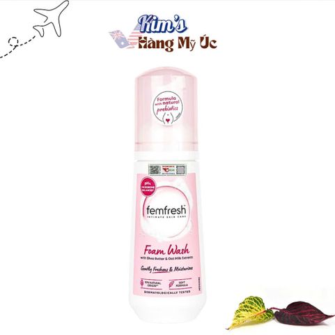 Nước rửa vệ sinh phụ nữ Femfresh Foam Wash 150ml - Chứa Bơ Shea & Chiết Xuất Sữa Yến Mạch - An Toàn và Dưỡng Ẩm Cho Vùng Kín