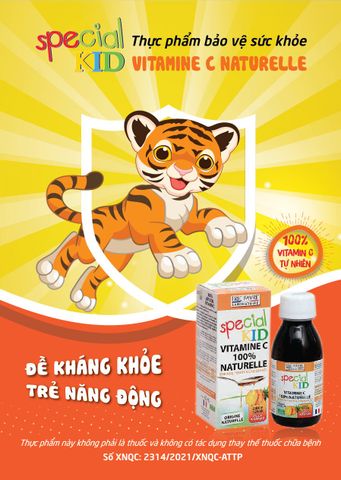 Siro Bổ Sung Vitamin C Tự Nhiên Special Kid 125ml - Tăng Đề Kháng Cho Bé, Hỗ Trợ Bảo Vệ Thành Mạch Màu, Vị Dứa Ngon Miệng