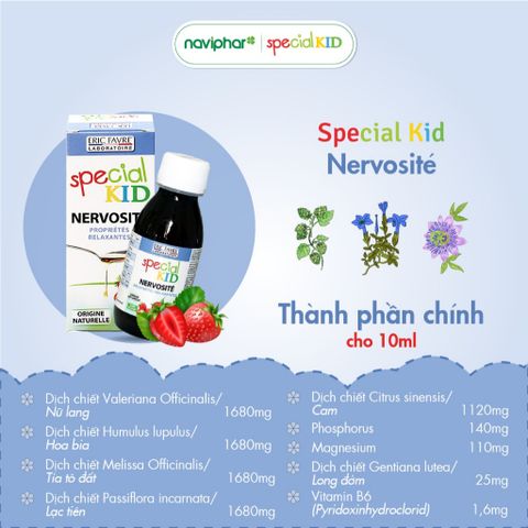 Siro Ngủ Ngon Special Kid Nervosité 125ml - Hỗ Trợ Giấc Ngủ, Giảm Căng Thẳng Cho Trẻ Em, An Toàn Và Dễ Uống