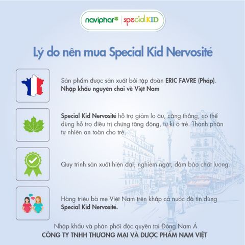 Siro Ngủ Ngon Special Kid Nervosité 125ml - Hỗ Trợ Giấc Ngủ, Giảm Căng Thẳng Cho Trẻ Em, An Toàn Và Dễ Uống