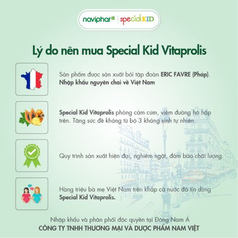 Siro Special Kid Vitaprolis 125ml - Tăng cường sức đề kháng và hỗ trợ chống viêm đường hô hấp cho trẻ em hiệu quả.