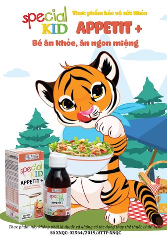 Siro Special Kid Appetit + 125ml - Kích thích thèm ăn và hỗ trợ tiêu hóa cho trẻ, siro dinh dưỡng tự nhiên an toàn cho bé.