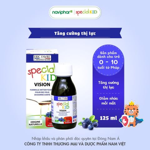 Siro Bổ Mắt Chính Hãng Special Kid Vision - Tăng Cường Thị Lực, Giảm Nhức Mỏi Mắt Cho Trẻ Em - 125ml
