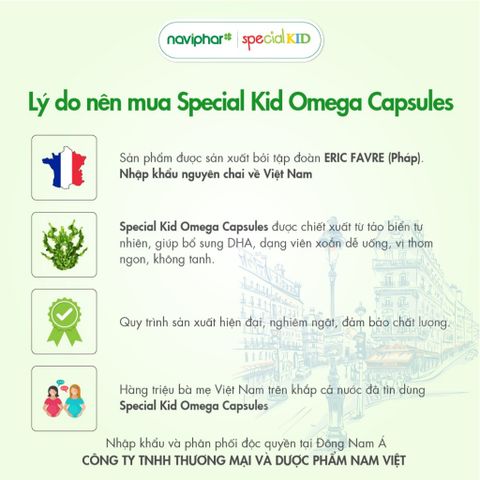 Viên nang Special Kid Omega Capsules - Hỗ trợ tăng khả năng tập trung, thị lực cho trẻ - 30/60 viên