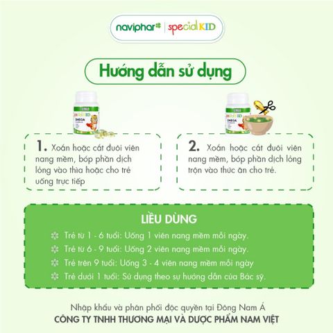 Viên nang Special Kid Omega Capsules - Hỗ trợ tăng khả năng tập trung, thị lực cho trẻ - 30/60 viên