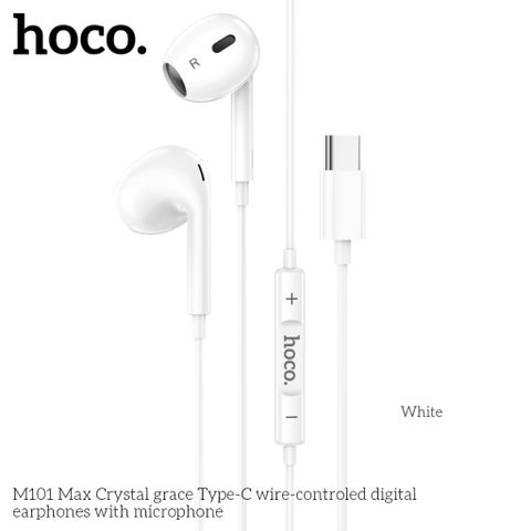 Tai Nghe Hoco M101 Max Crystal Grace Type-C Có Mic - Âm Thanh Sống Động, Thiết Kế Sang Trọng, Tương Thích Nhiều Thiết Bị Di Động