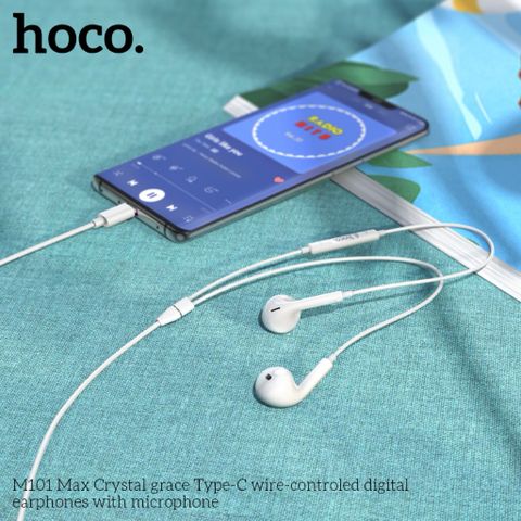 Tai Nghe Hoco M101 Max Crystal Grace Type-C Có Mic - Âm Thanh Sống Động, Thiết Kế Sang Trọng, Tương Thích Nhiều Thiết Bị Di Động