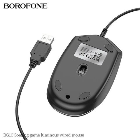 Chuột có dây BOROFONE BG10 LED - Thiết bị gaming chính hãng, độ nhạy cao, thiết kế ergonomic cho trải nghiệm chơi game hoàn hảo