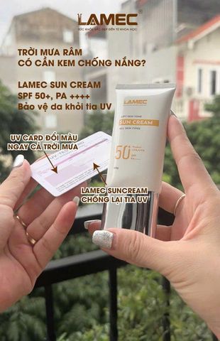 Kem Chống Nắng Kháng Nước Lamec Suncream SPF 50+ PA++++ - Bảo Vệ Da Tối Đa, Không Lem, Dưỡng Ẩm Mịn Màng, Thích Hợp Mọi Hoàn Cảnh