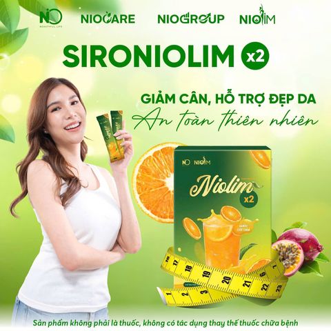 Siro Niolim - Hương Cam Detox Giảm Cân Hiệu Quả, Hỗ Trợ Đốt Chất Béo và Làm Đẹp Da, 15 Gói x 20ml
