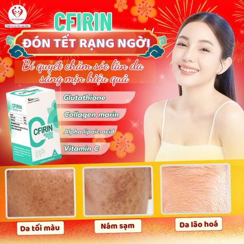 Viên Uống Trắng Da CFIRIN Kenpharma - Hỗ Trợ Làm Sáng Da, Giảm Nám Tàn Nhang, Nhập Khẩu Pháp, Chính Hãng, Dinh Dưỡng Từ Bên Trong