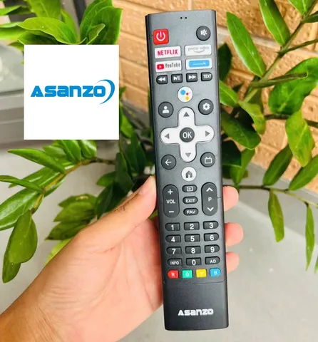 Điều Khiển Remote Giọng Nói VOICE Tivi ASANZO Màu Đen Trụ Dài, Phím Êm Nhạy, Tặng Pin - Phụ Kiện Tivi Hiện Đại và Tiện Lợi