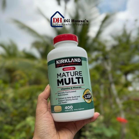 Vitamin Tổng Hợp Kirkland Mature Multi Adult 50+ 400 Viên - Hỗ Trợ Sức Khỏe Cho Người Trên 50 Tuổi, Bảo Vệ Tim Mạch, Tăng Cường Miễn Dịch