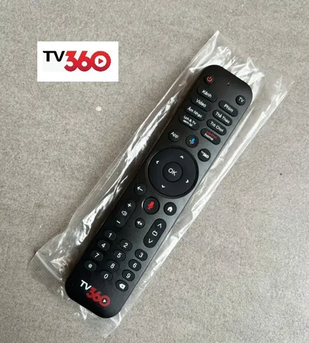 Điều Khiển Remote Giọng Nói TV360 - Phụ Kiện Tivi Hiện Đại, Nút Êm Nhạy, Hỗ Trợ Voice Control, Tặng Pin