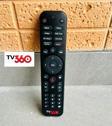 Điều Khiển Remote Giọng Nói TV360 - Phụ Kiện Tivi Hiện Đại, Nút Êm Nhạy, Hỗ Trợ Voice Control, Tặng Pin