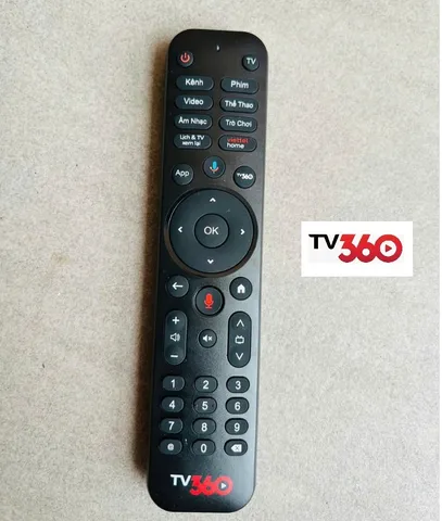 Điều khiển Remote GIỌNG NÓI VOICE Đầu thu TV360 - NÚT VIETTEL HOME, Phím ÊM nhạy, Tặng PIN - Phụ kiện Tivi Tiện ích cho Gia đình