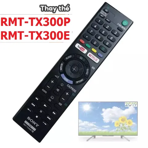 Điều Khiển Remote Tivi Sony 4K Smart TV RM-TX300P/TX300E - Thay Thế Đa Năng Cho Nhiều Mẫu Tivi Sony - Tiết Kiệm Điện Năng, Dễ Sử Dụng
