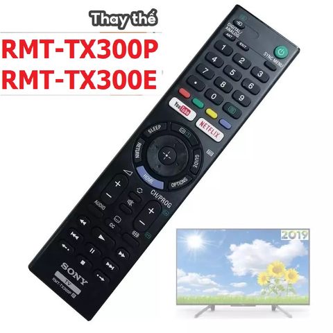 Điều Khiển Remote Tivi Sony 4K Smart TV RM-TX300P/TX300E - Phụ Kiện Thay Thế Hỗ Trợ Nhiều Mẫu TV Sony, Tiện Dụng và Dễ Sử Dụng