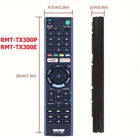 Điều Khiển Remote Tivi Sony 4K Smart TV RM-TX300P/TX300E - Phụ Kiện Thay Thế Hỗ Trợ Nhiều Mẫu TV Sony, Tiện Dụng và Dễ Sử Dụng