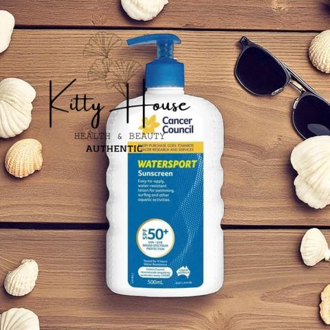 Kem chống nắng thể thao dưới nước Cancer Council SPF 50+ Watersport 500ml Pump