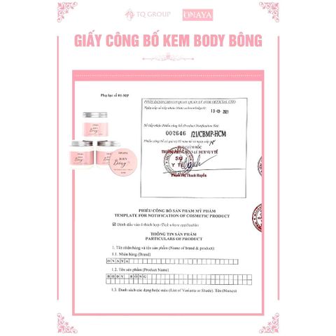 Kem Body ONAYA Dưỡng Da Trắng Sáng, Đều Màu, Dưỡng Ẩm 240g - Giúp Phục Hồi Da Mềm Mịn, Ngăn Ngừa Lão Hóa