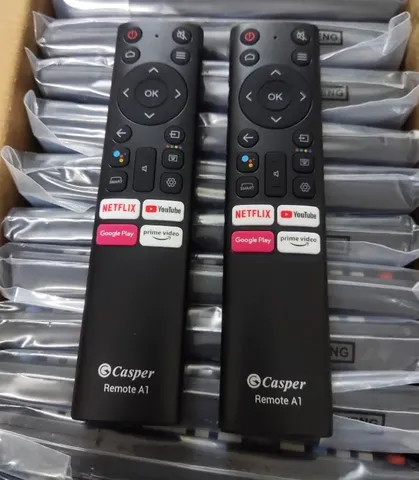 Điều khiển Remote tivi Casper A1 Internet Có Giọng Nói - Thiết Kế Thanh Mảnh, Bảo Hành 2 Tháng, Tặng Kèm Pin