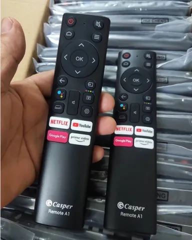 Điều khiển Remote tivi Casper A1 Internet Có Giọng Nói - Thiết Kế Thanh Mảnh, Bảo Hành 2 Tháng, Tặng Kèm Pin