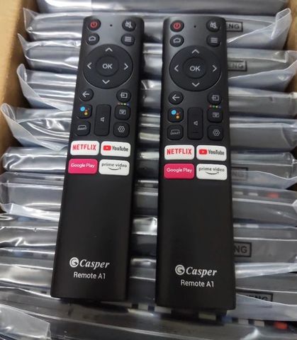 Điều khiển Remote Tivi Casper A1 Internet Có Giọng Nói - Phụ Kiện Chính Hãng Bảo Hành 2 Tháng, Tặng Kèm Pin