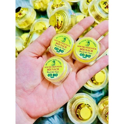 Kem giảm thâm nách Cô Bơ - Khử mùi hôi nách 100% thiên nhiên, an toàn cho mẹ bầu và trẻ em, hũ nhỏ 8gr