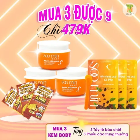 Kem Body Trắng Da Cấp Tốc SOO MIN 250gr - Chống Nắng & Phục Hồi Da Mỏng Yếu, Trắng Sáng Sau 5-7 Ngày Sử Dụng, Chính Hãng Hàn Quốc