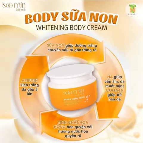 Kem Body Trắng Da Cấp Tốc SOO MIN 250gr - Chống Nắng & Phục Hồi Da Mỏng Yếu, Trắng Sáng Sau 5-7 Ngày Sử Dụng, Chính Hãng Hàn Quốc