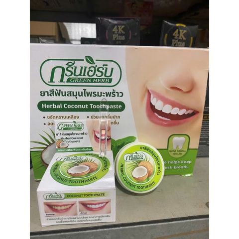 Kem Tẩy Trắng Răng Green Herbal Novolife Thái Lan - Gel Làm Sáng Răng, Loại Bỏ Ố Vàng, Hơi Thở Thơm Mát, An Toàn, Hiệu Quả Sau 14 Ngày