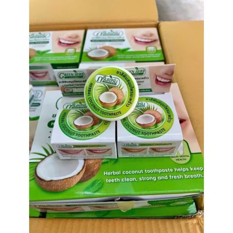 Kem Tẩy Trắng Răng Green Herbal Novolife Thái Lan - Gel Làm Sáng Răng, Loại Bỏ Ố Vàng, Hơi Thở Thơm Mát, An Toàn, Hiệu Quả Sau 14 Ngày